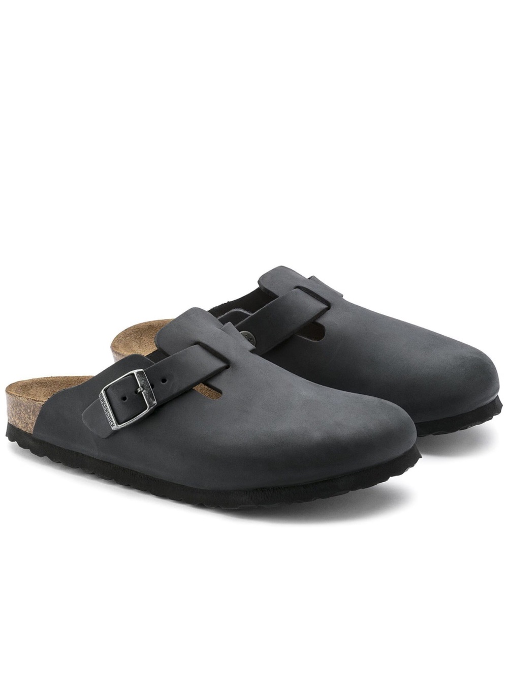 Birkenstock Boston Soft Footbed Oiled Leather Black Clogs EU 40